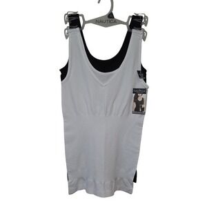 Nautica Seamless Shaping Camis Shapers Shapewear White and Black Tank New Med